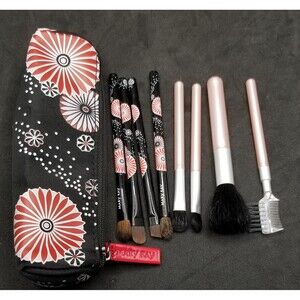 Mary Kay Essential Brush Collection set of 8 brushes and clutch
